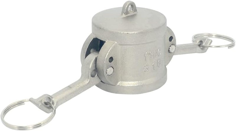 Varmhus Trash Pump Adapter Dust Cap/Dust Cover,Type DC Cam and Groove Hose Pipe Fitting Coupler,Stainless Steel 316 (1") - Image 4